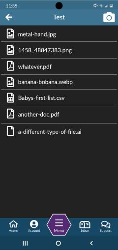 New proposed UI design file folder screen